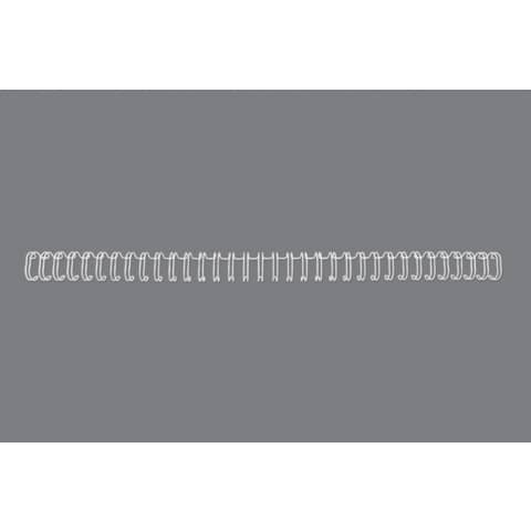 Spirali metalliche a 34 anelli GBC Wirebind 11 mm A4 bianco - fino a 100 fogli - conf. 100 pezzi - RG810770